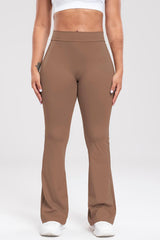 Ruched High Waist Bootcut Active Pants - 808Lush