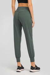 Wide Waistband Slant Pocket Pants - 808Lush