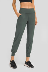 Wide Waistband Slant Pocket Pants - 808Lush