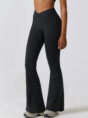 Flare Leg Active Pants with Pockets - 808Lush