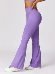 Wide Waistband High Waist Bootcut Pants - 808Lush