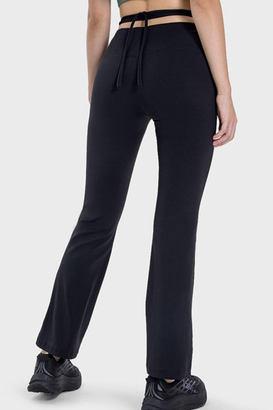 Tied Mid-Rise Waist Active Pants - 808Lush