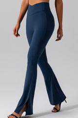 High Waist Slit Pocketed Active Pants - 808Lush