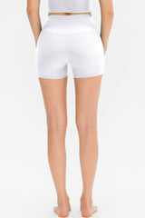 Slim Fit Wide Waistband Sports Shorts - 808Lush