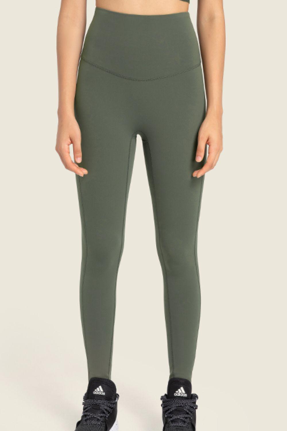 Seamless High-Rise Wide Waistband Yoga Leggings - 808Lush