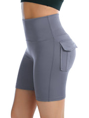 Pocketed High Waist Active Shorts - 808Lush