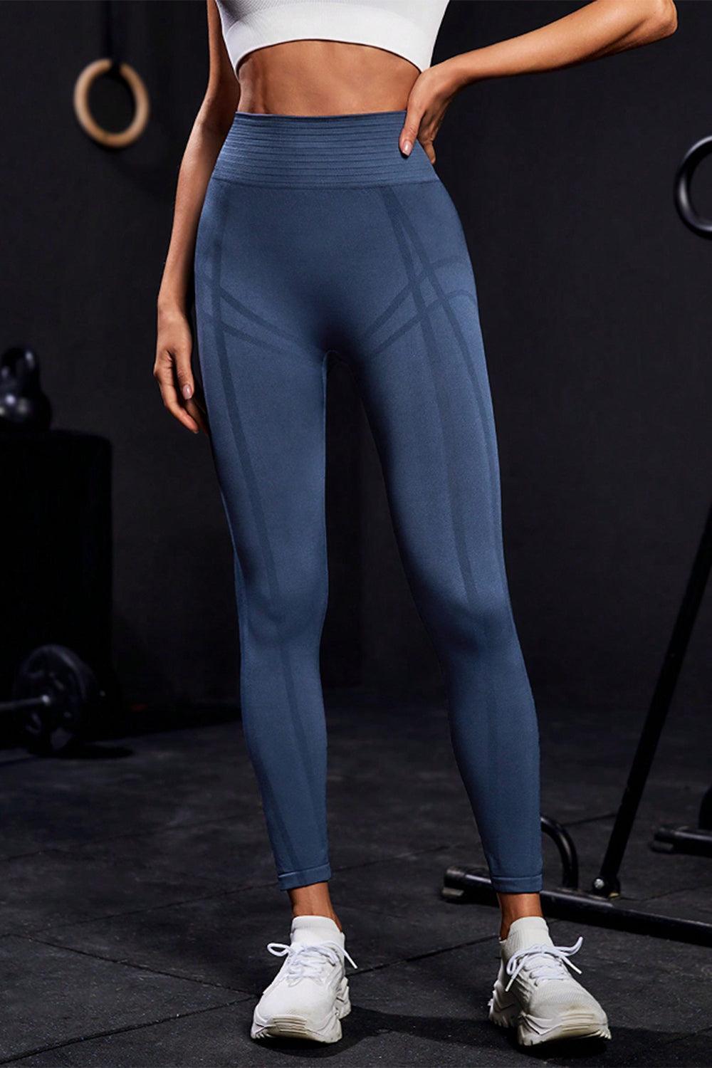 Wide Waistband High Waist Active Leggings - 808Lush