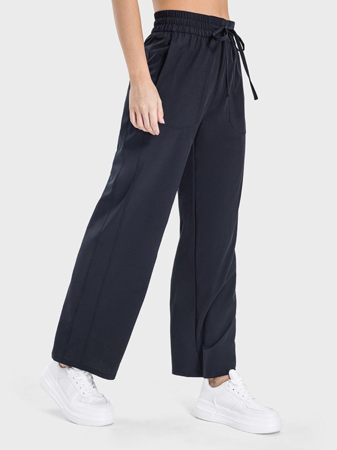 Drawstring Pocketed Active Pants - 808Lush