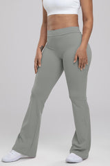 Ruched High Waist Bootcut Active Pants - 808Lush