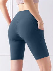 Pocketed High Waist Active Shorts - 808Lush