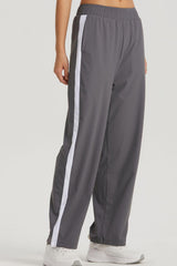 Side Stripe Elastic Waist Sports Pants - 808Lush