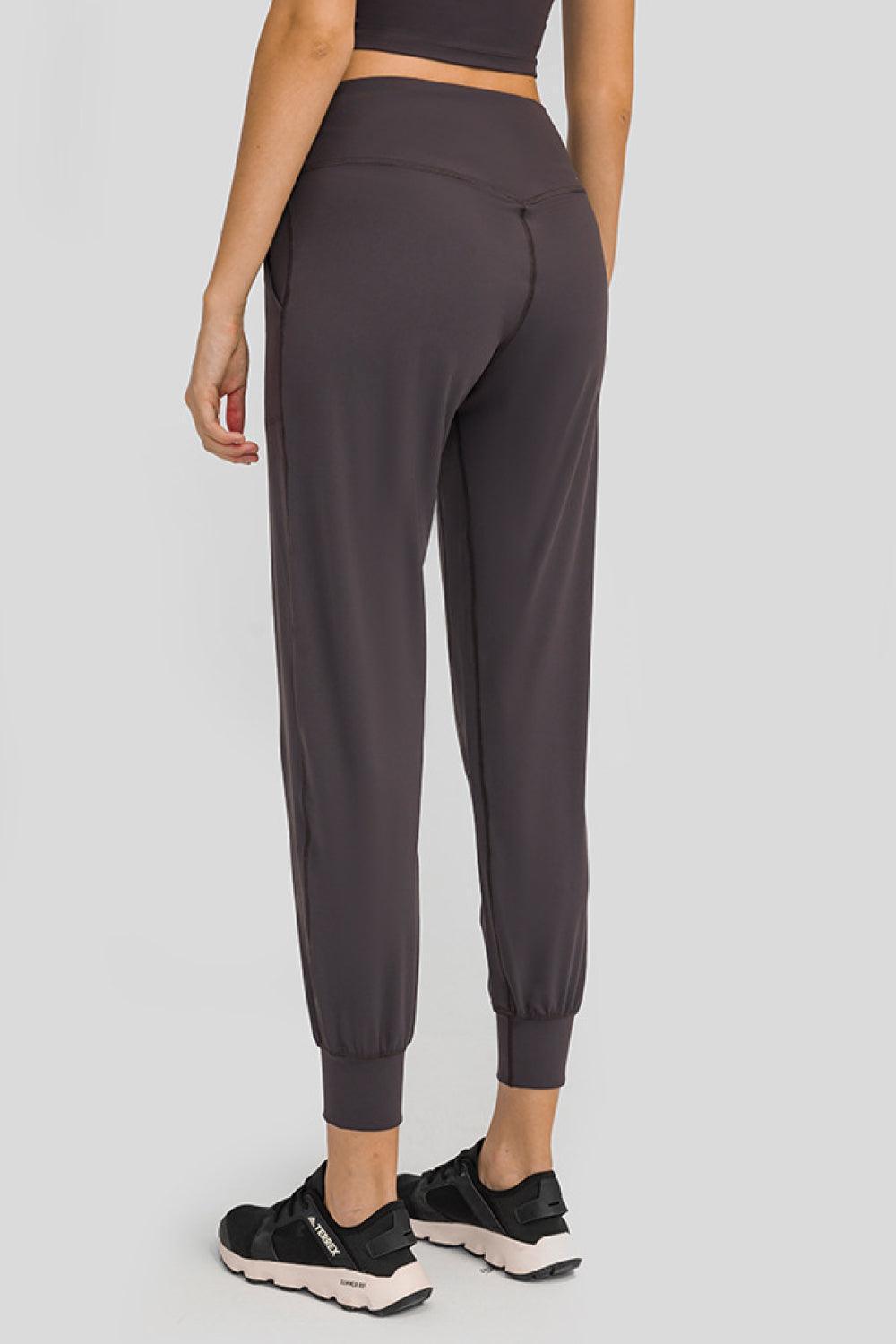 Wide Waistband Slant Pocket Pants - 808Lush