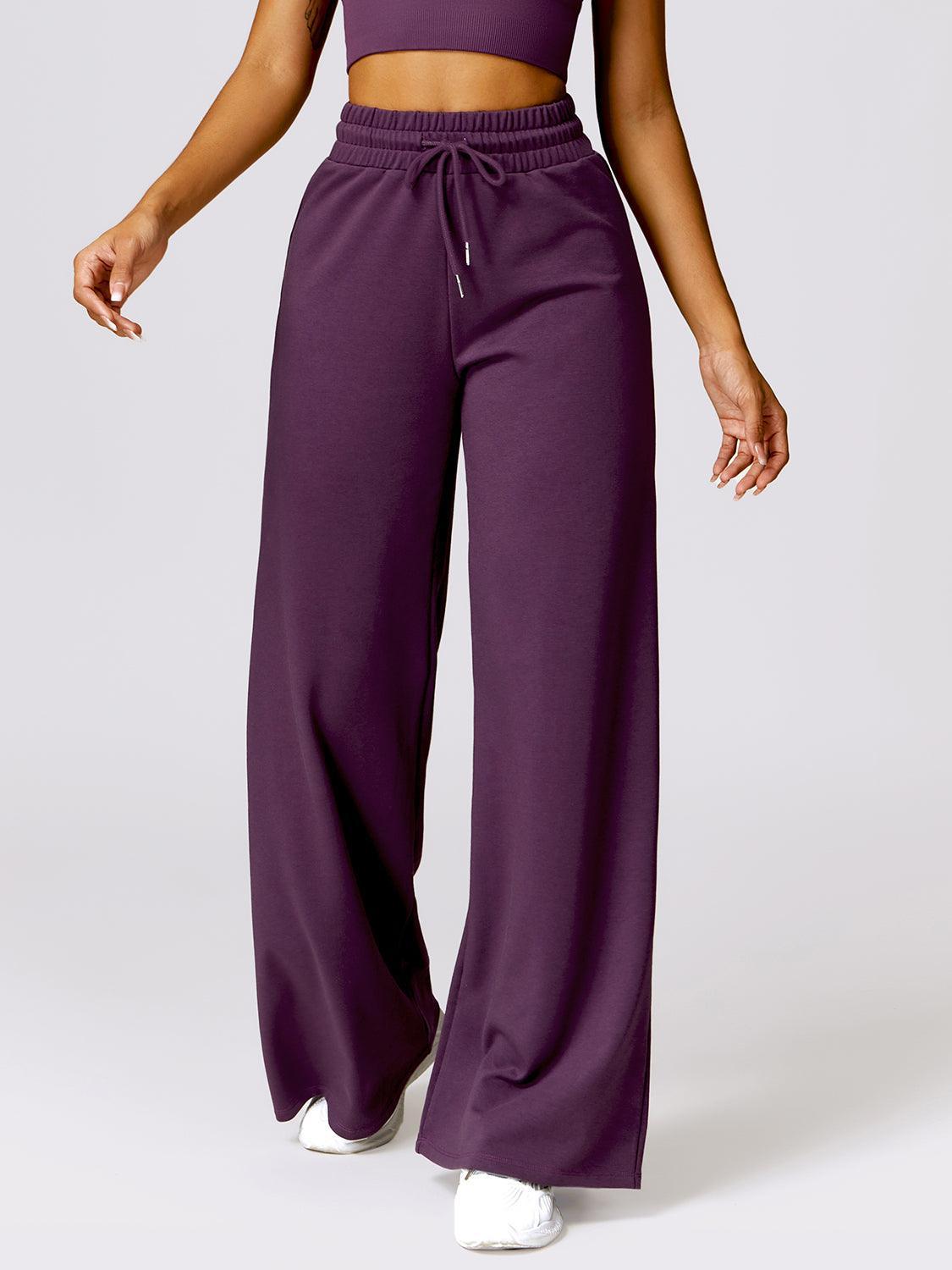 Drawstring High Waist Active Pants - 808Lush