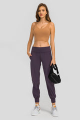 Wide Waistband Slant Pocket Pants - 808Lush