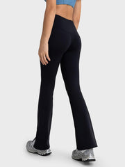 Wide Waistband Bootcut Sports Pants - 808Lush