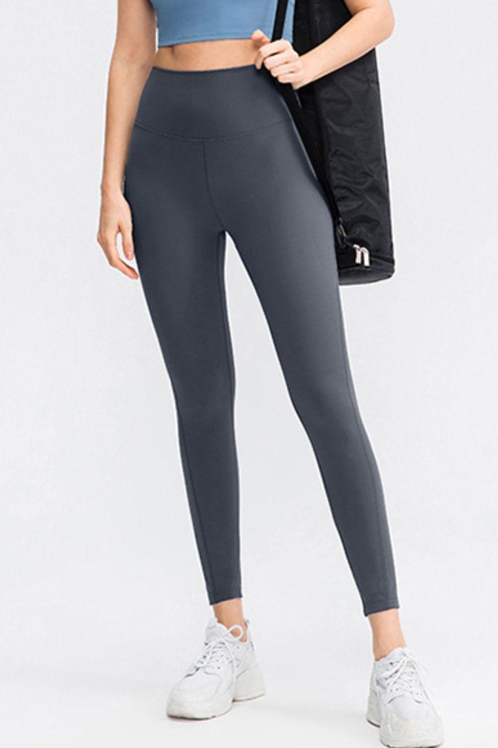 Slim Fit Wide Waistband Long Sports Pants - 808Lush