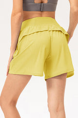 Pocketed Elastic Waist Active Shorts - 808Lush