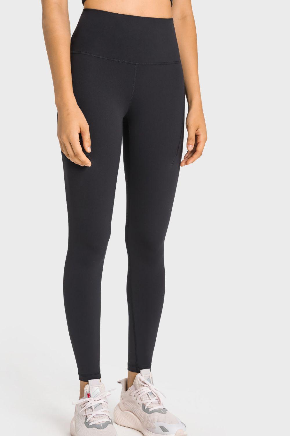 High-Rise Wide Waistband Pocket Yoga Leggings - 808Lush