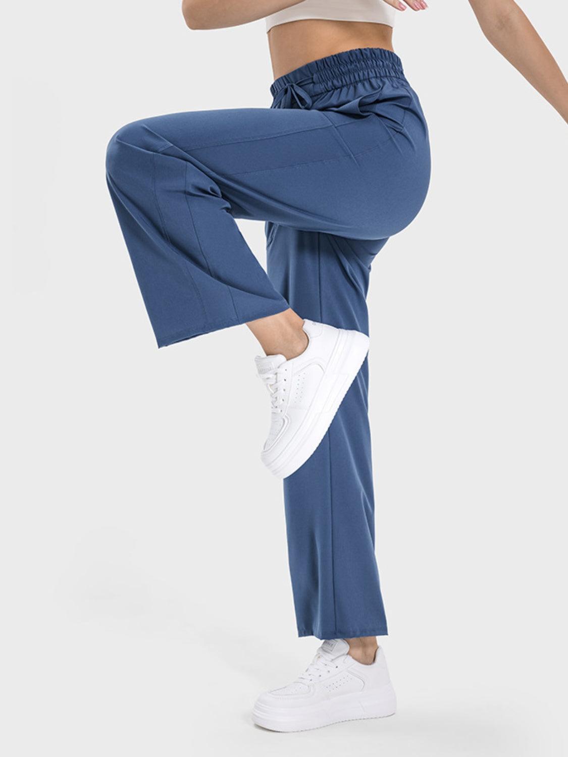 Drawstring Pocketed Active Pants - 808Lush