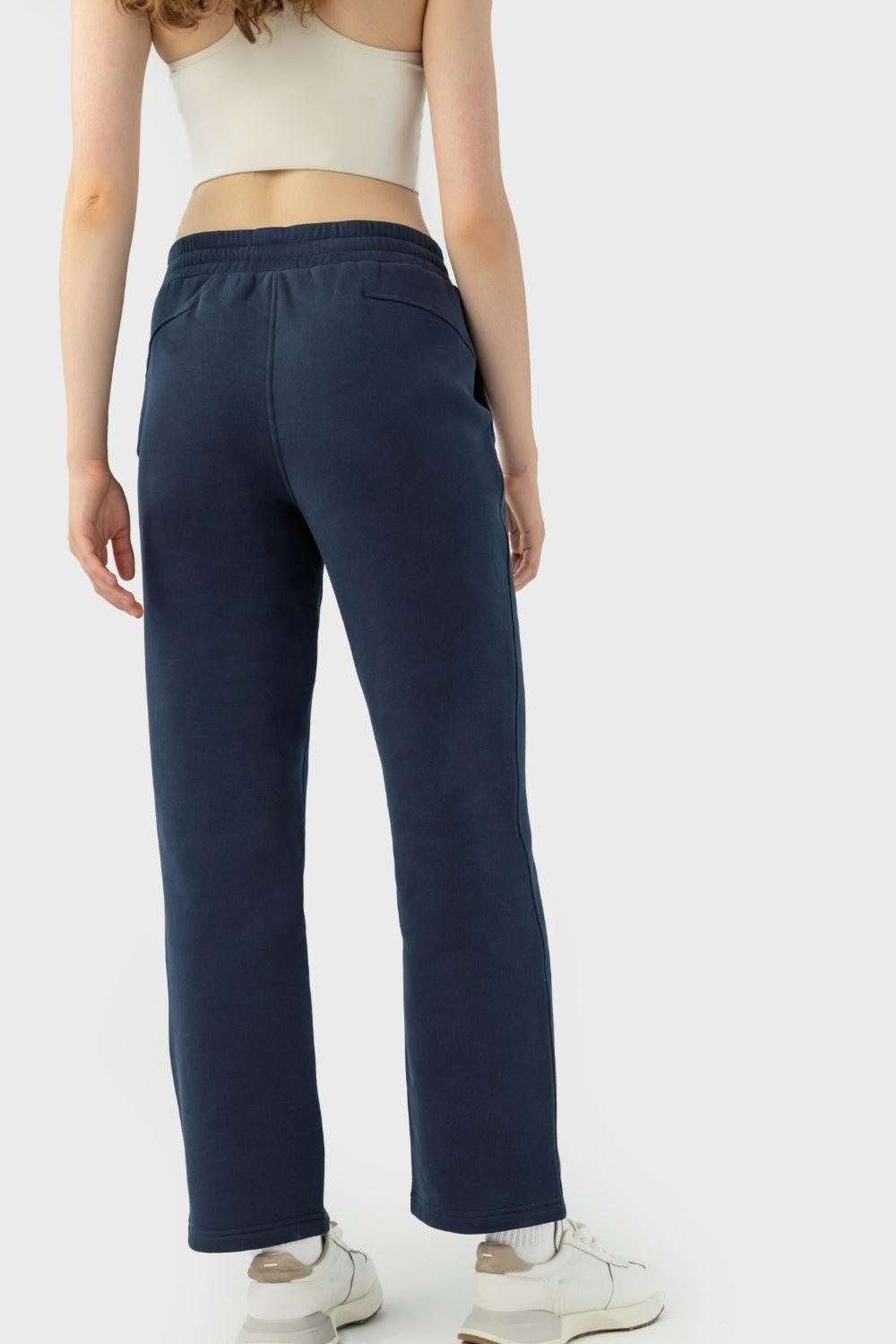 Drawstring Waist Sports Pants with Pockets - 808Lush