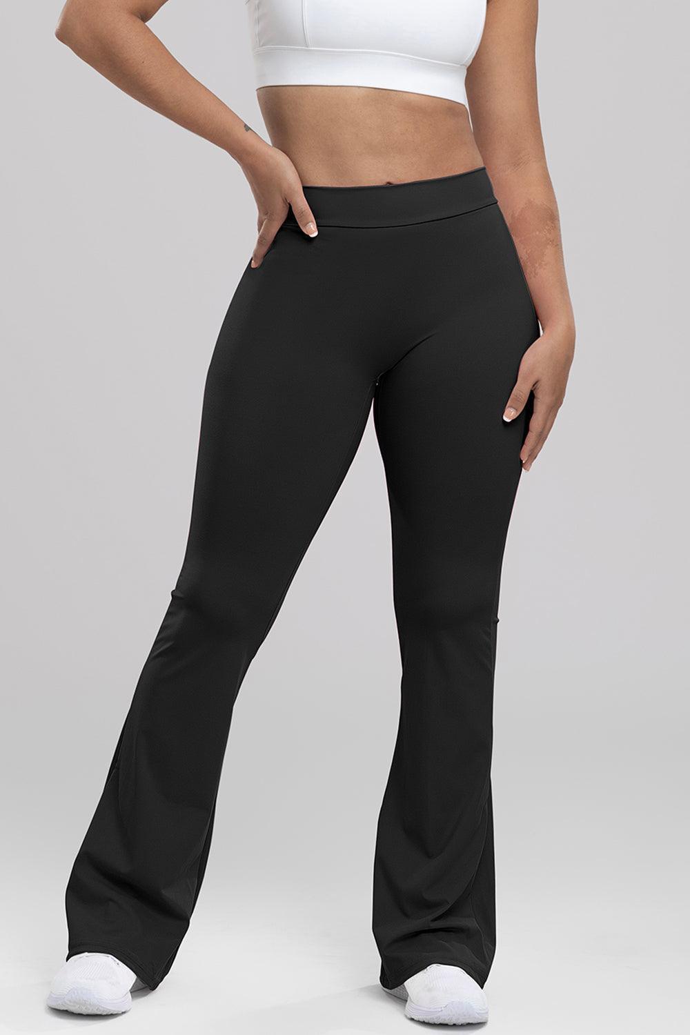 Ruched High Waist Bootcut Active Pants - 808Lush