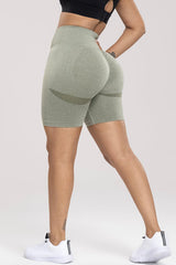 Wide Waistband High Waist Active Shorts - 808Lush