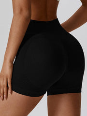 Wide Waistband Slim Fit Sports Shorts - 808Lush