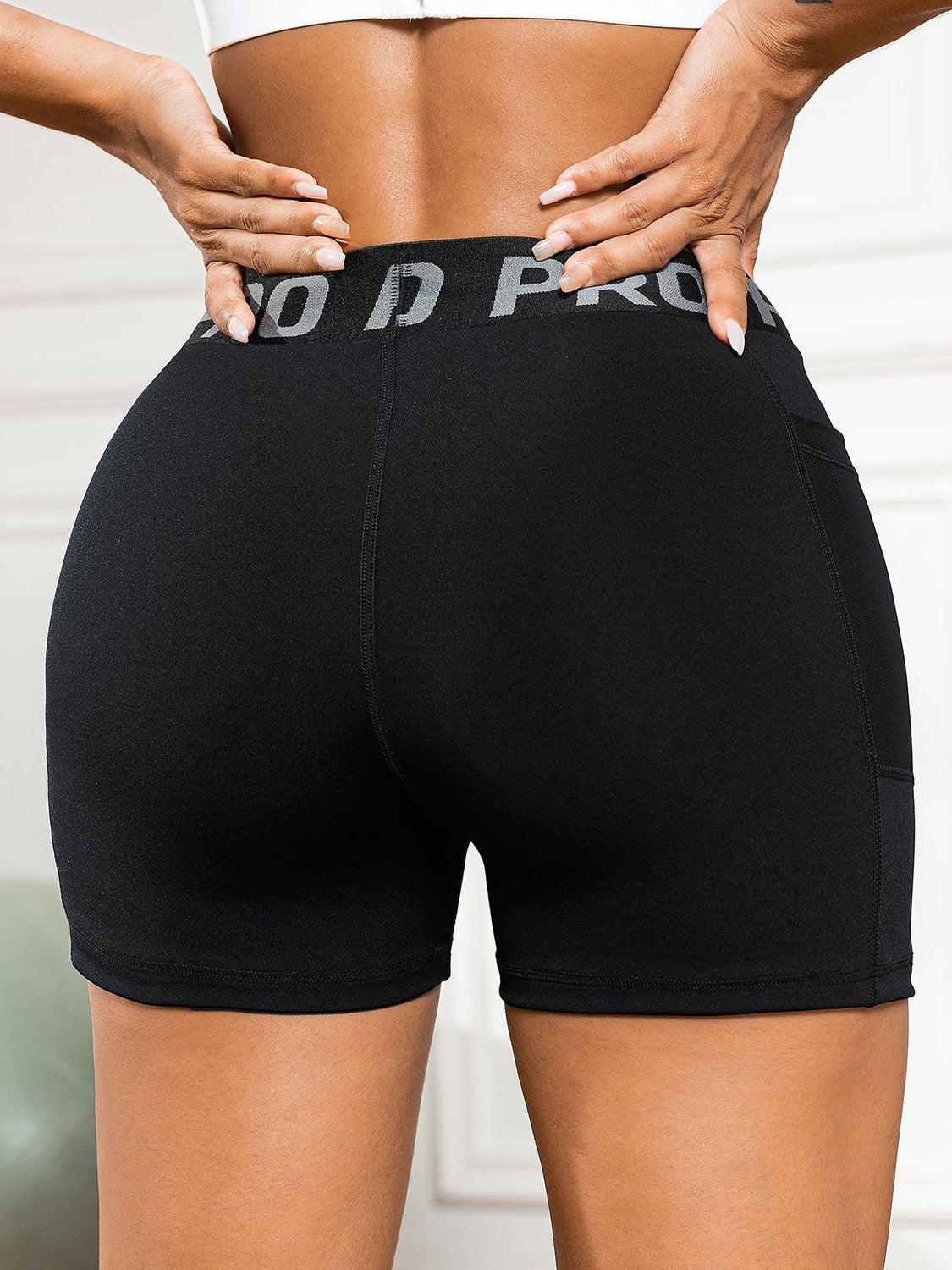 Elastic Waist Active Shorts with Pockets - 808Lush