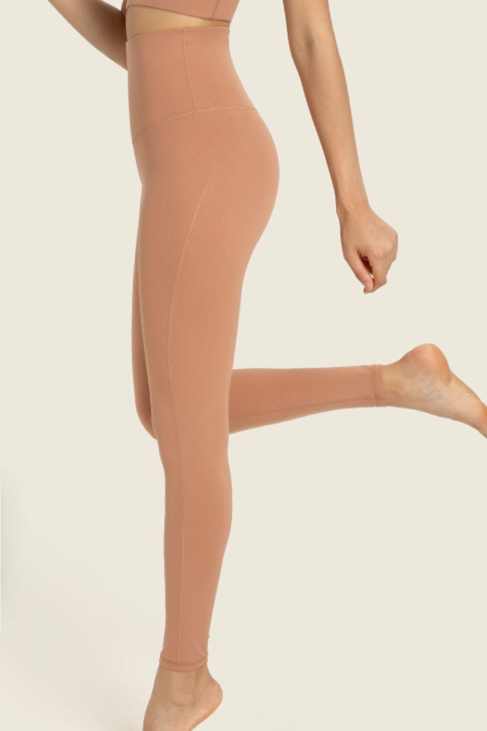 Seamless High-Rise Wide Waistband Yoga Leggings - 808Lush