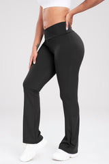 Wide Waistband Bootcut Active Pants - 808Lush