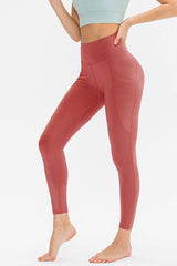 Slim Fit Long Active Leggings with Pockets - 808Lush