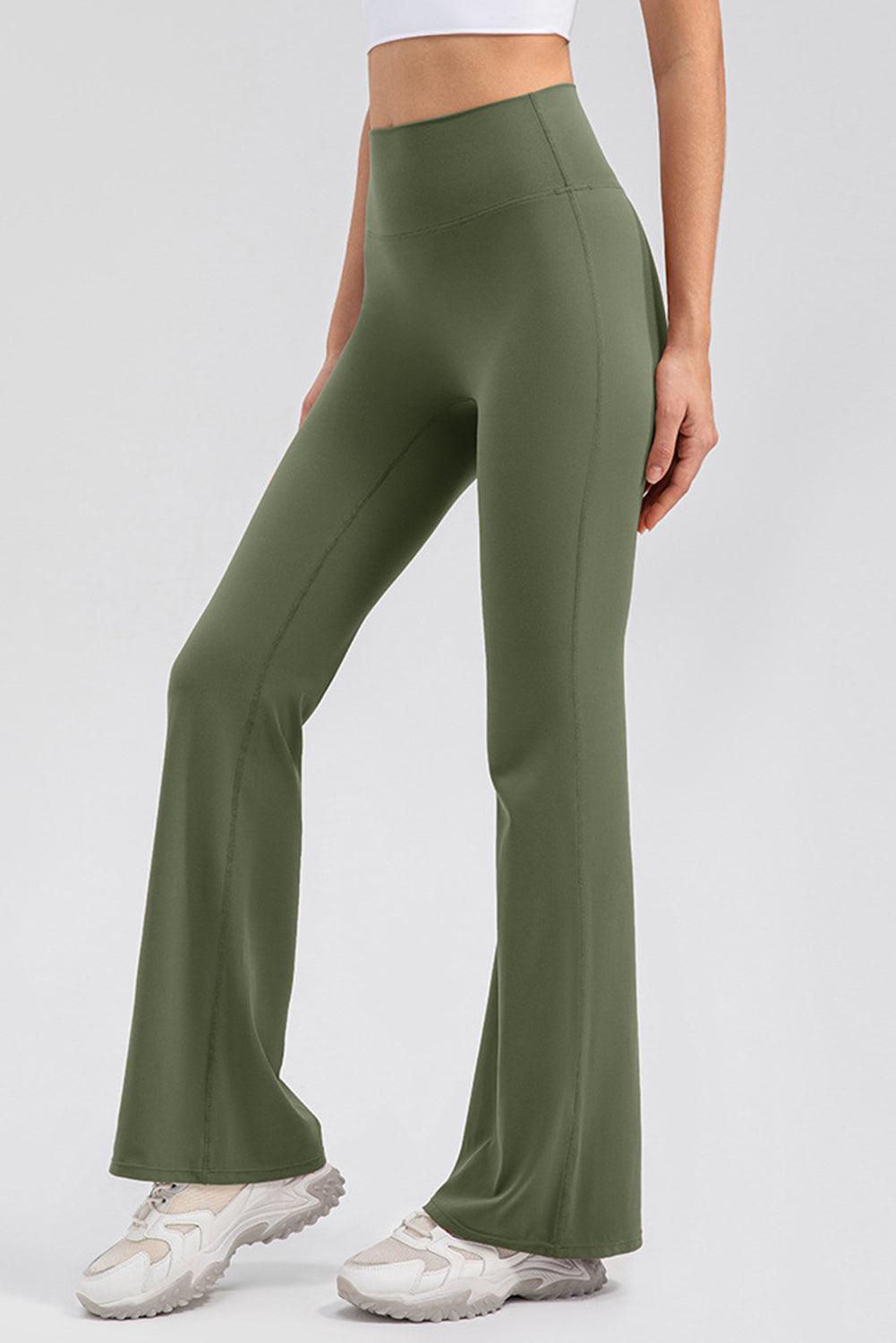 High Waist Straight Active Pants - 808Lush