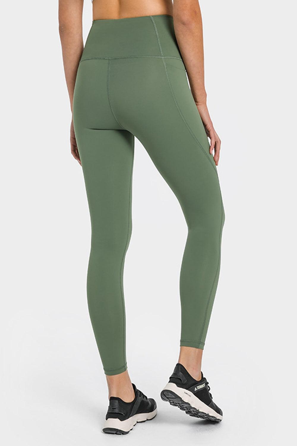 High Waist Ankle-Length Yoga Leggings with Pockets - 808Lush