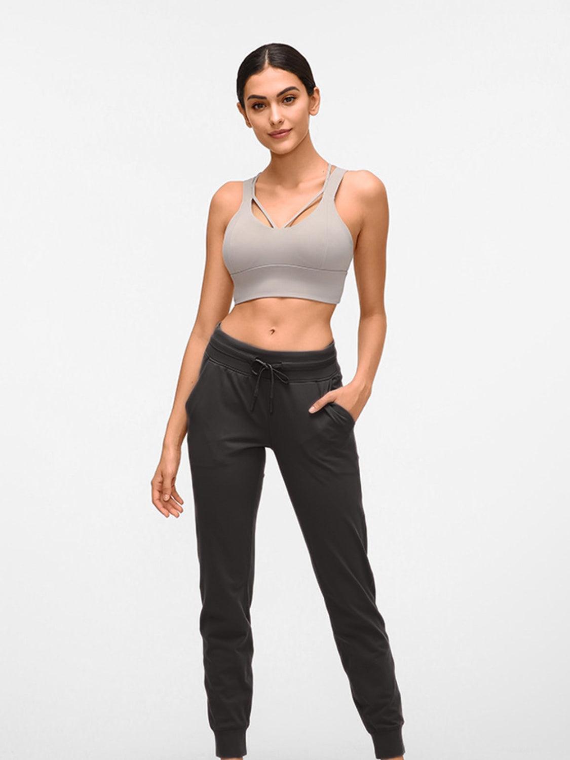 Double Take Tied Joggers with Pockets - 808Lush