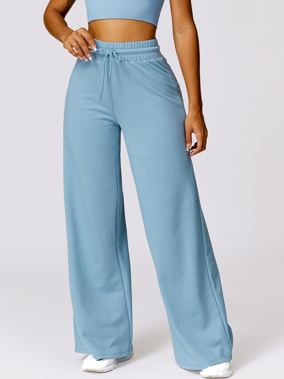 Drawstring High Waist Active Pants - 808Lush