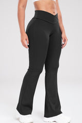 Wide Waistband Bootcut Active Pants - 808Lush