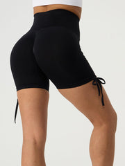 Drawstring High Waist Active Shorts - 808Lush