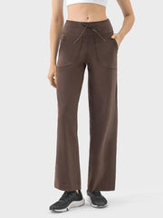 Drawstring Active Pants with Pockets - 808Lush