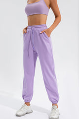 Drawstring Active Pants with Pockets - 808Lush