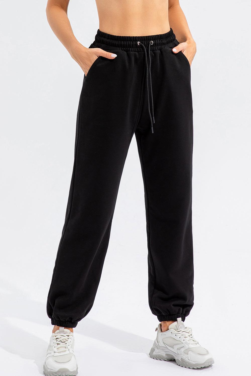 Drawstring Active Pants with Pockets - 808Lush