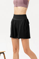 Pocketed Elastic Waist Active Shorts - 808Lush