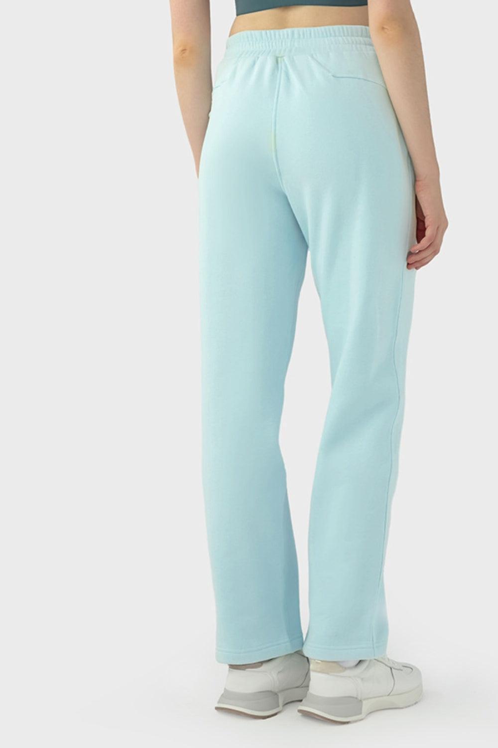 Drawstring Waist Sports Pants with Pockets - 808Lush