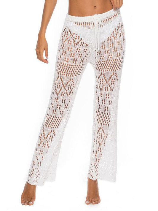 Sexy hollow knitted trousers nightclub style knitted beach pants - 808Lush
