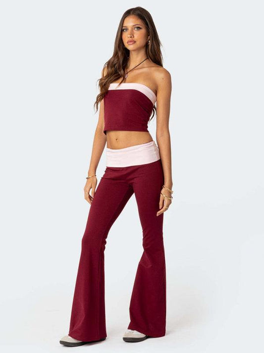 fashionable, comfortable, slimming, anti-waist low-waist flared pants - 808Lush