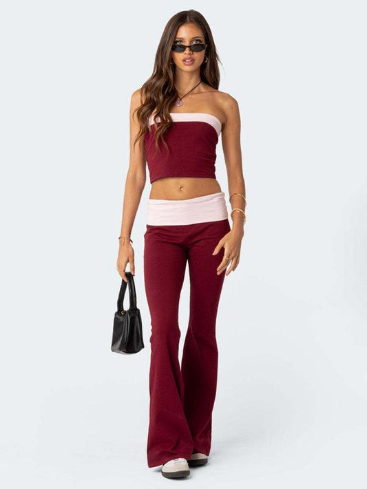 fashionable, comfortable, slimming, anti-waist low-waist flared pants - 808Lush