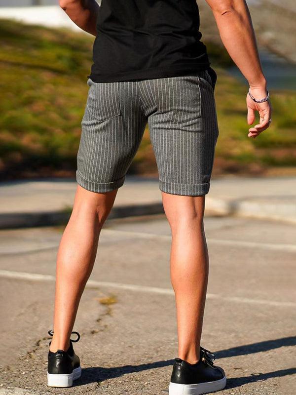 men's skinny plaid plus size casual shorts - 808Lush