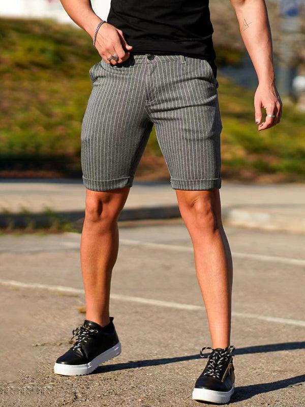 men's skinny plaid plus size casual shorts - 808Lush