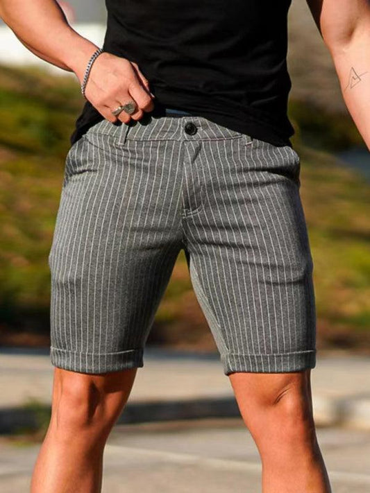 men's skinny plaid plus size casual shorts - 808Lush
