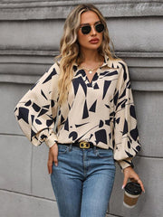 women's autumn winter long sleeve printed shirt - 808Lush