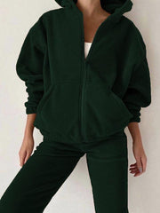 women's hooded sweatshirt sports casual suit two piece set - 808Lush